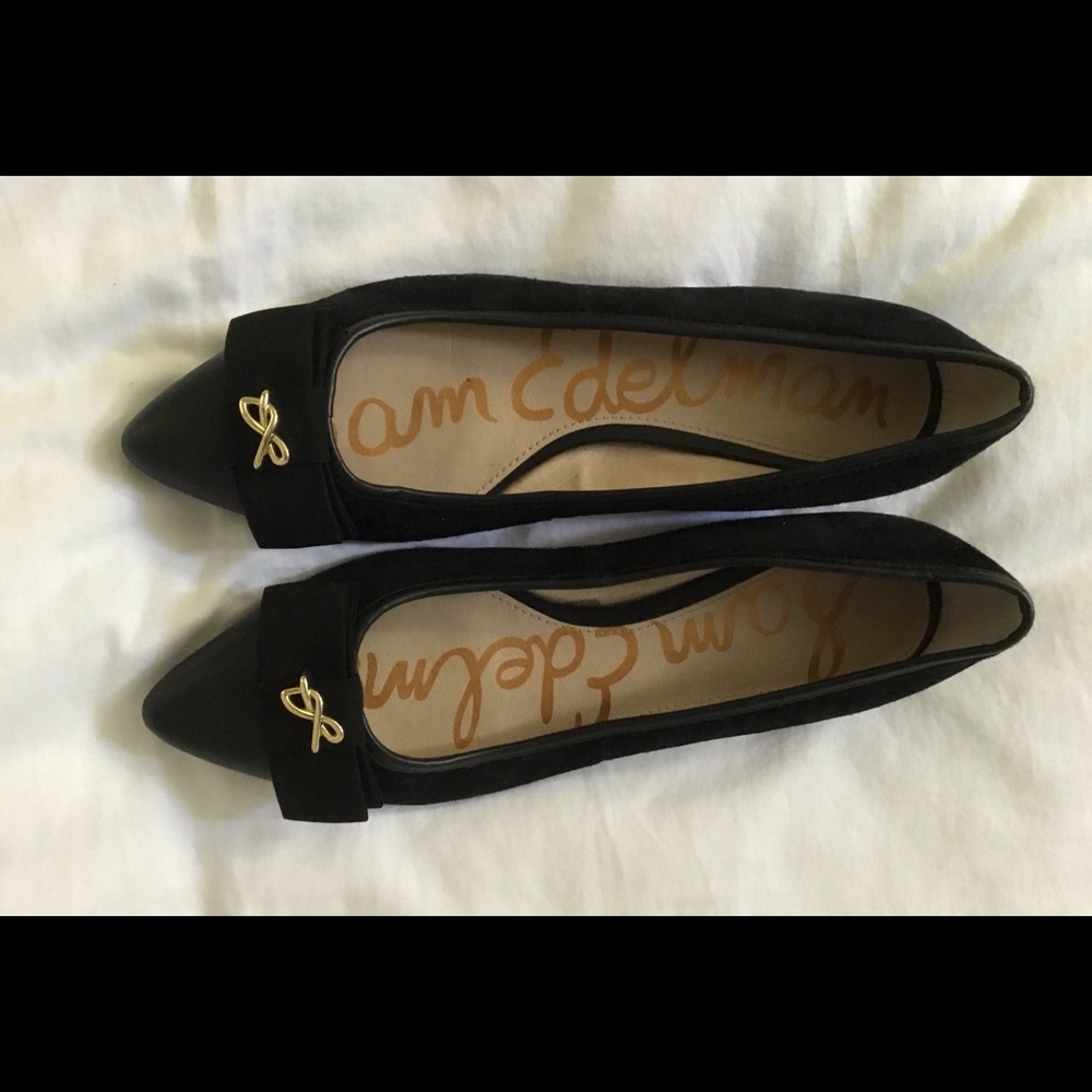 Sam Edelman Black Pointed Toe Ballet shoes Size 8M